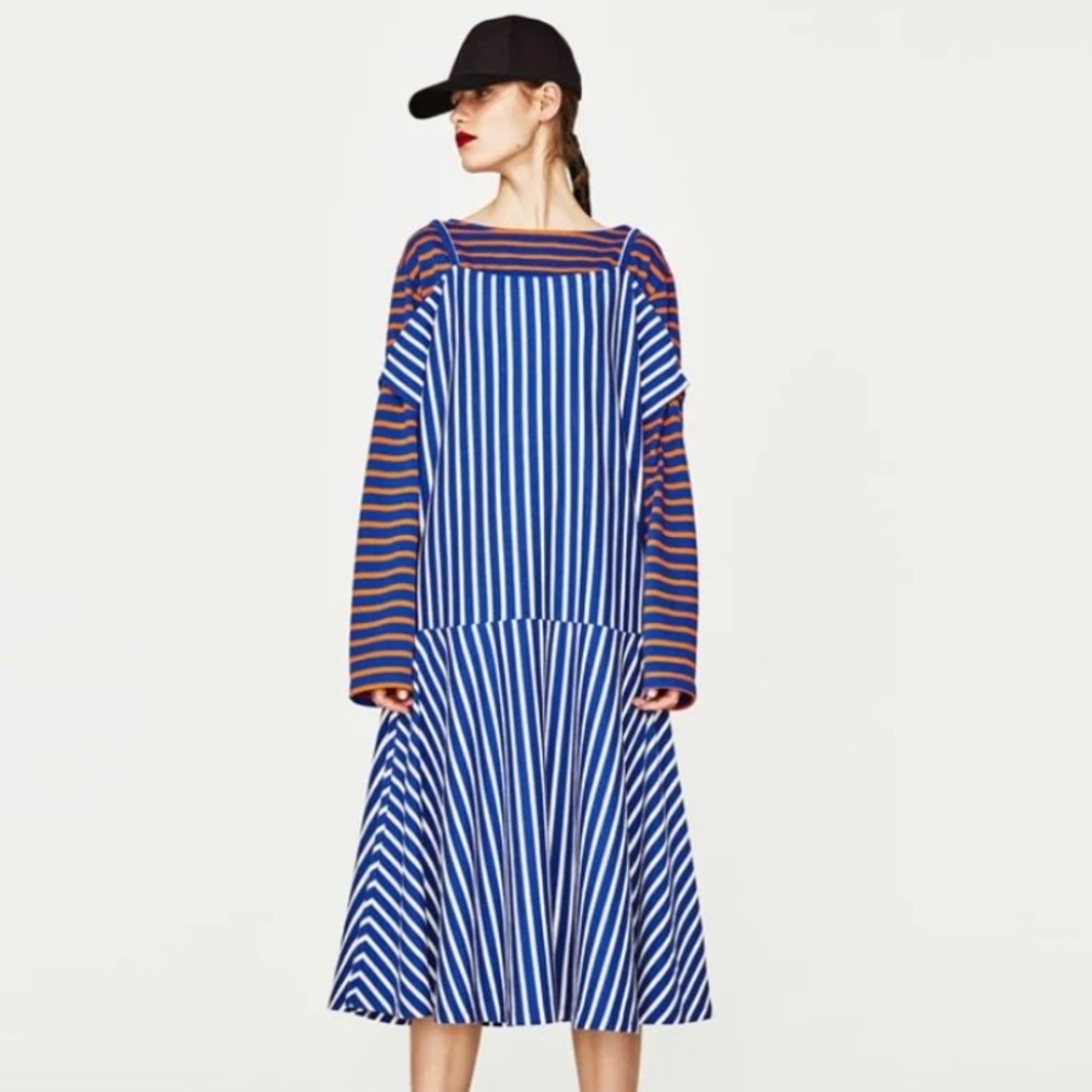 Zara Striped Dress Size Medium